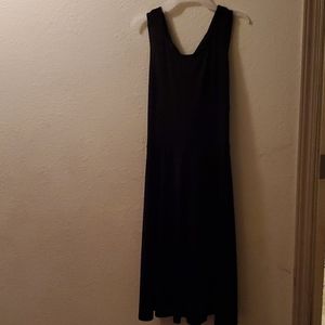 TORRID BLACK crepe twist lace back skater dress